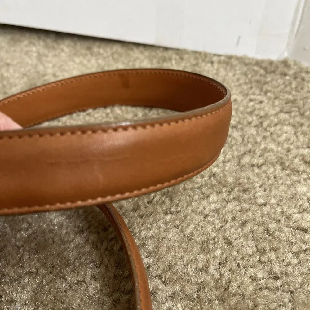 Vtg Coach Classic Leather Belt British Tan 32 in USA Classic Business 90s Work